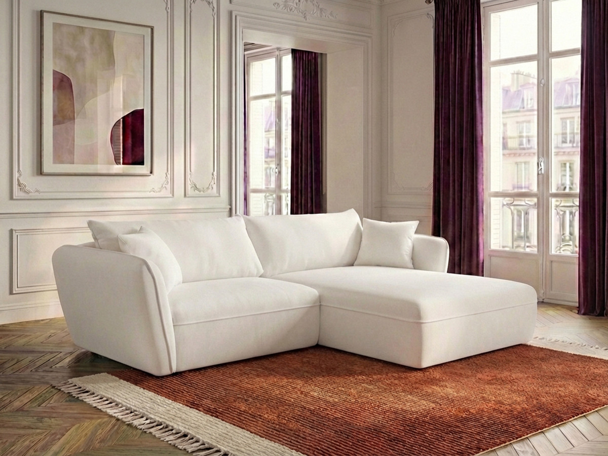 LUIGI vaste hoekbank in gestructureerde stof