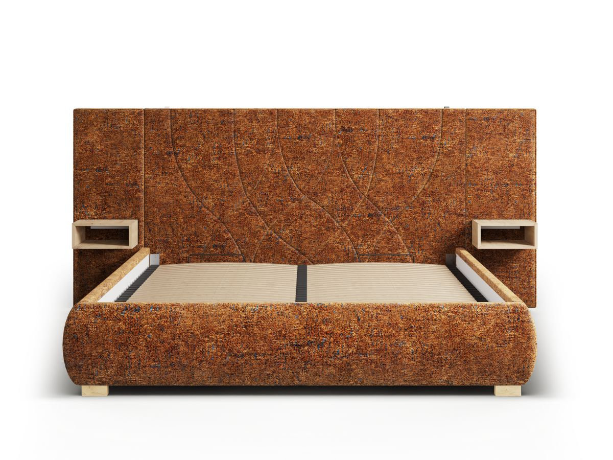 floa opbergbed met nachtkastjes en geïntegreerde ledverlichting gekleurd oranje