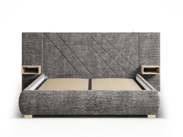 Lit coffre TREMY avec chevets et LED intégrées