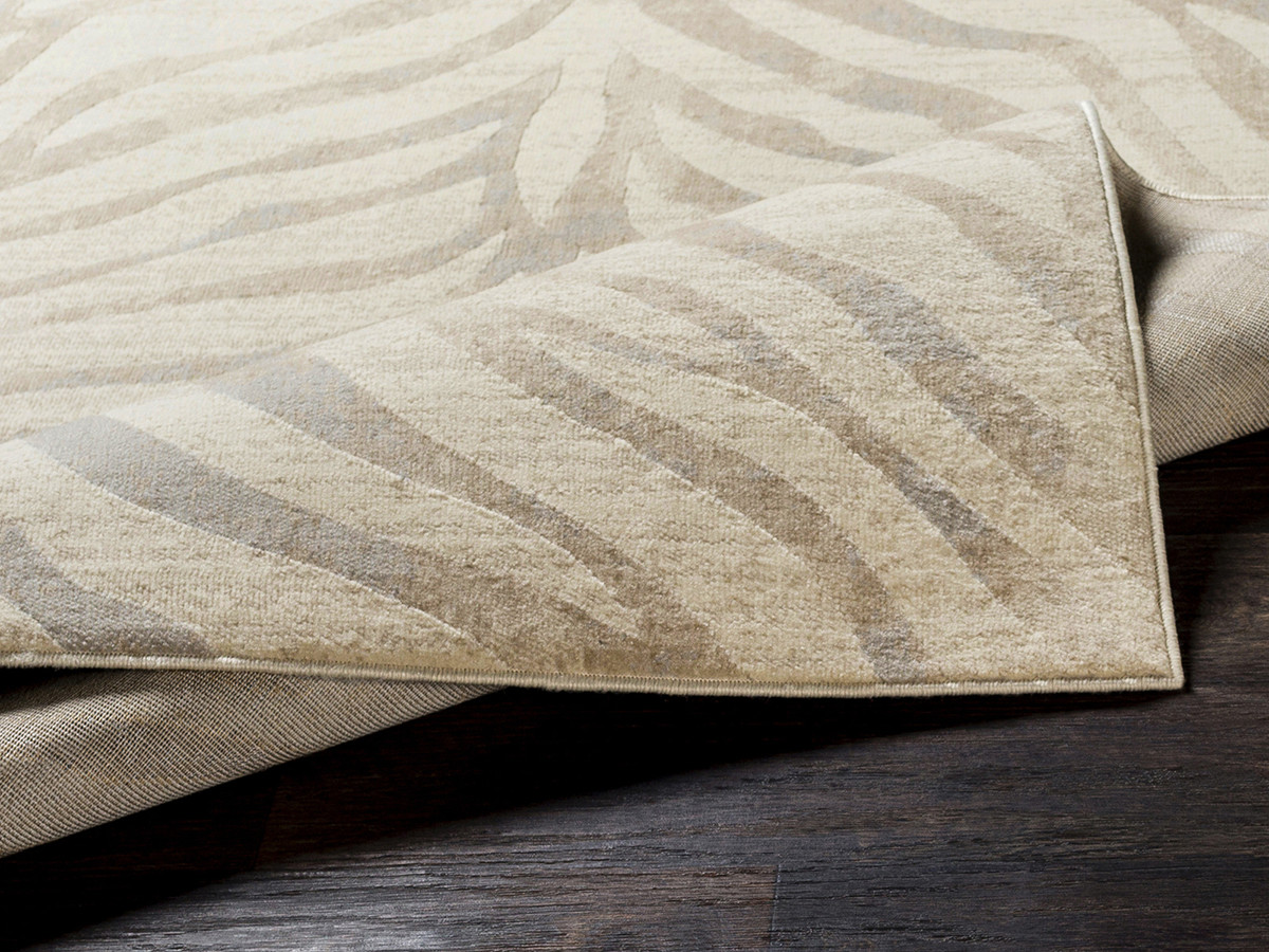 Tapis de couloir poils ras ZORA motif zèbre beige — vue 5