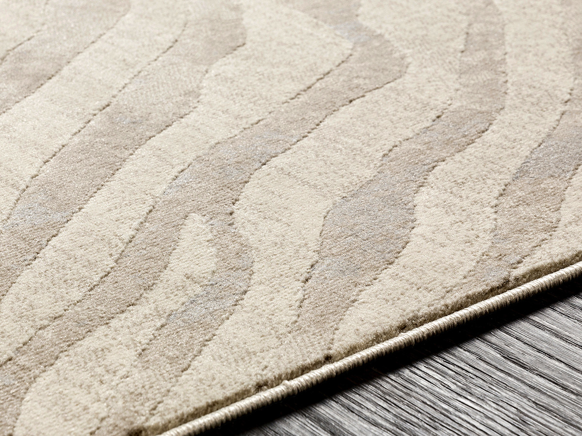 Tapis poils ras ZORA motif zèbre beige — vue 6