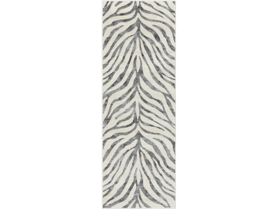 Tapis de couloir poils ras ZORA motif zèbre