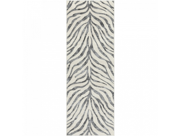 Tapis de couloir poils ras ZORA motif zèbre