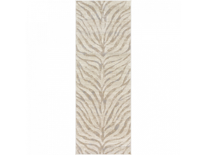Tapis de couloir poils ras ZORA motif zèbre