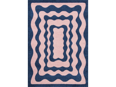Tapis poils longs LAURIE motif abstrait