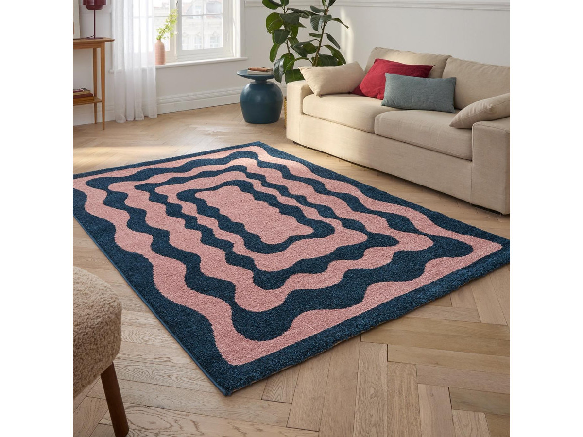 LAURIE langpolig vloerkleed met abstract patroon