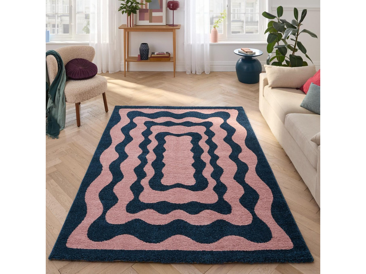 LAURIE langpolig vloerkleed met abstract patroon