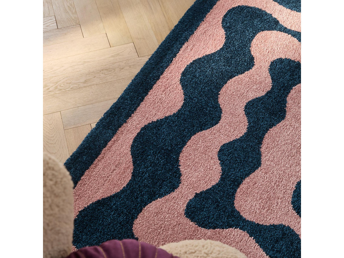 LAURIE langpolig vloerkleed met abstract patroon