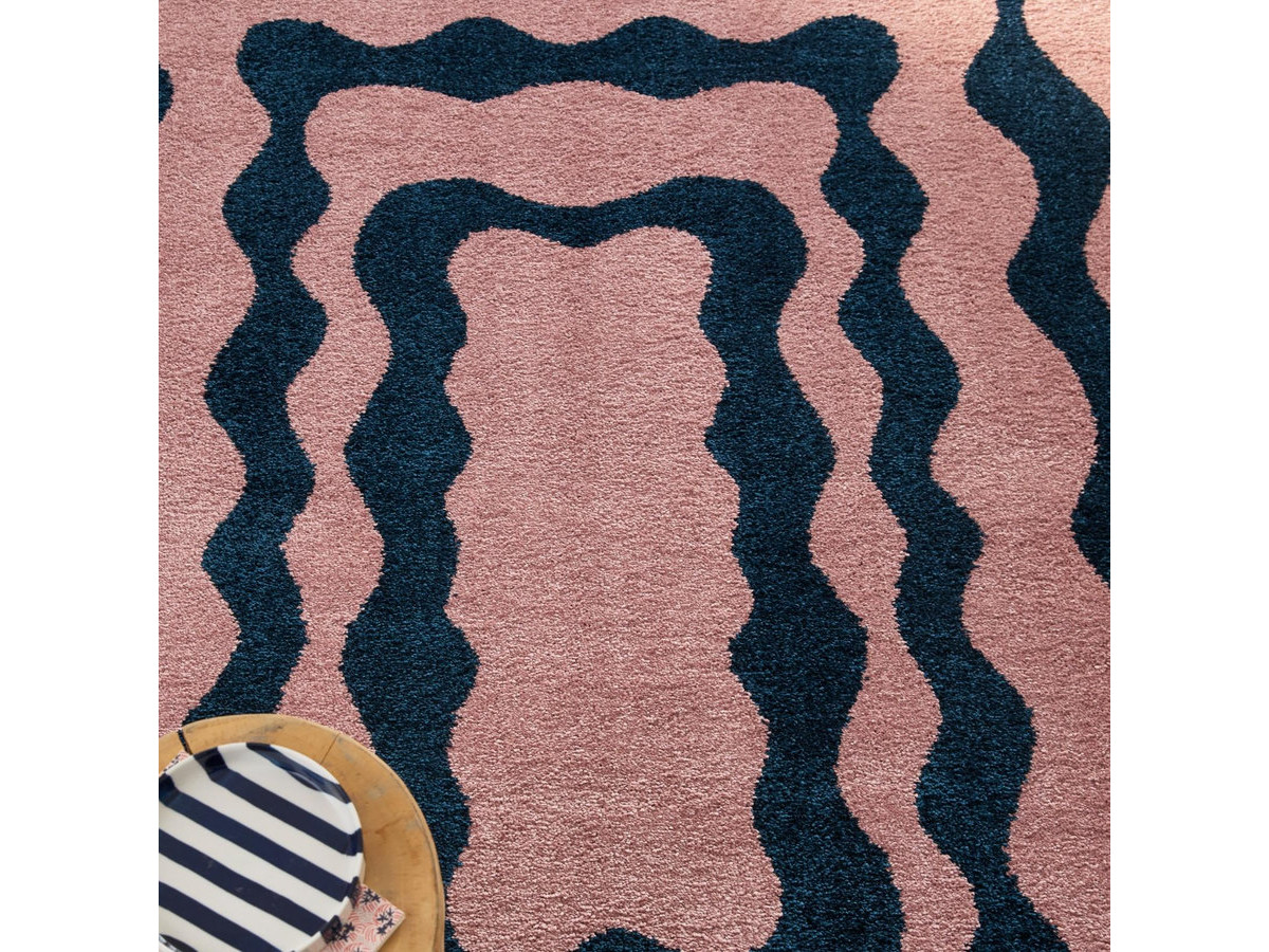 LAURIE langpolig vloerkleed met abstract patroon