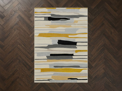 Tapis poils ras NAEL motif abstrait