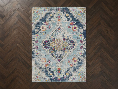 Tapis poils ras RUMI motif oriental