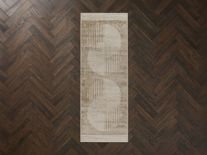 Tapis de couloir poils ras SENO motif graphique