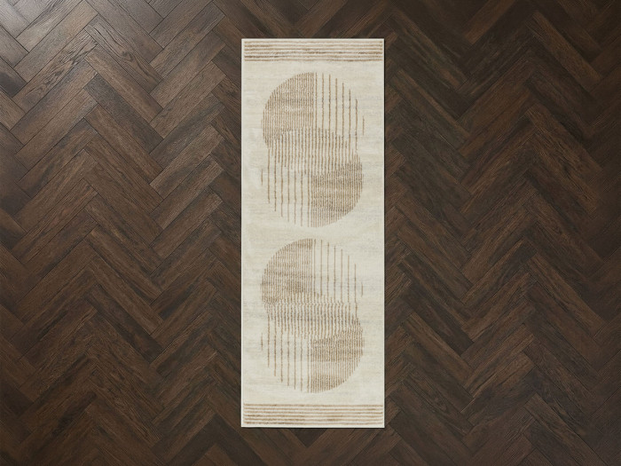 Tapis de couloir poils ras SENO motif graphique