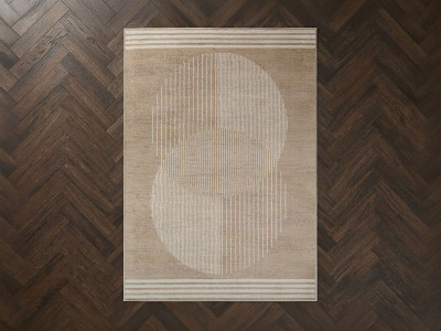 Tapis poils ras SENO motif graphique