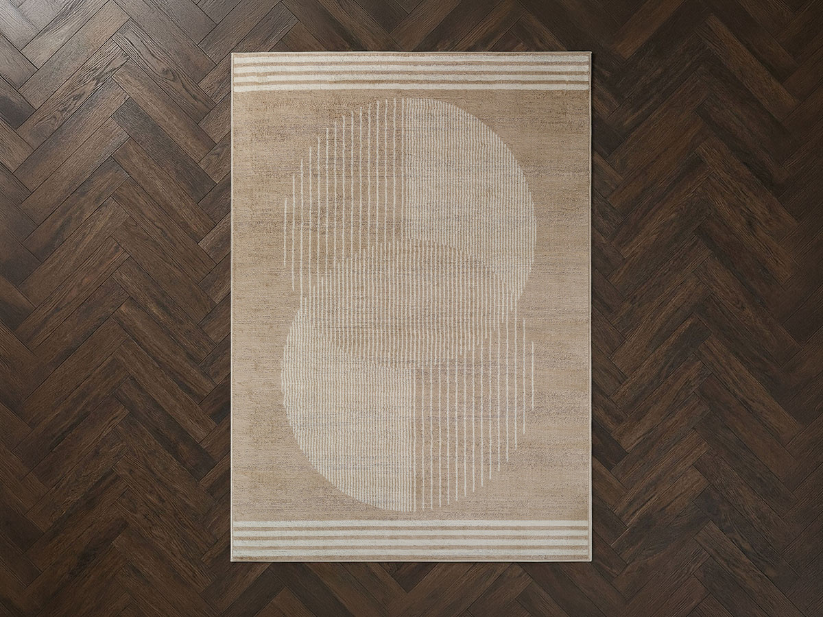 Tapis poils ras SENO motif graphique