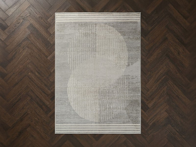 Tapis poils ras SENO motif graphique