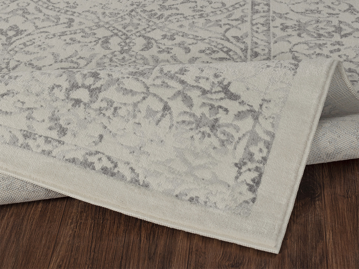 Tapis poils ras HAVEL motif abstrait gris — vue 6