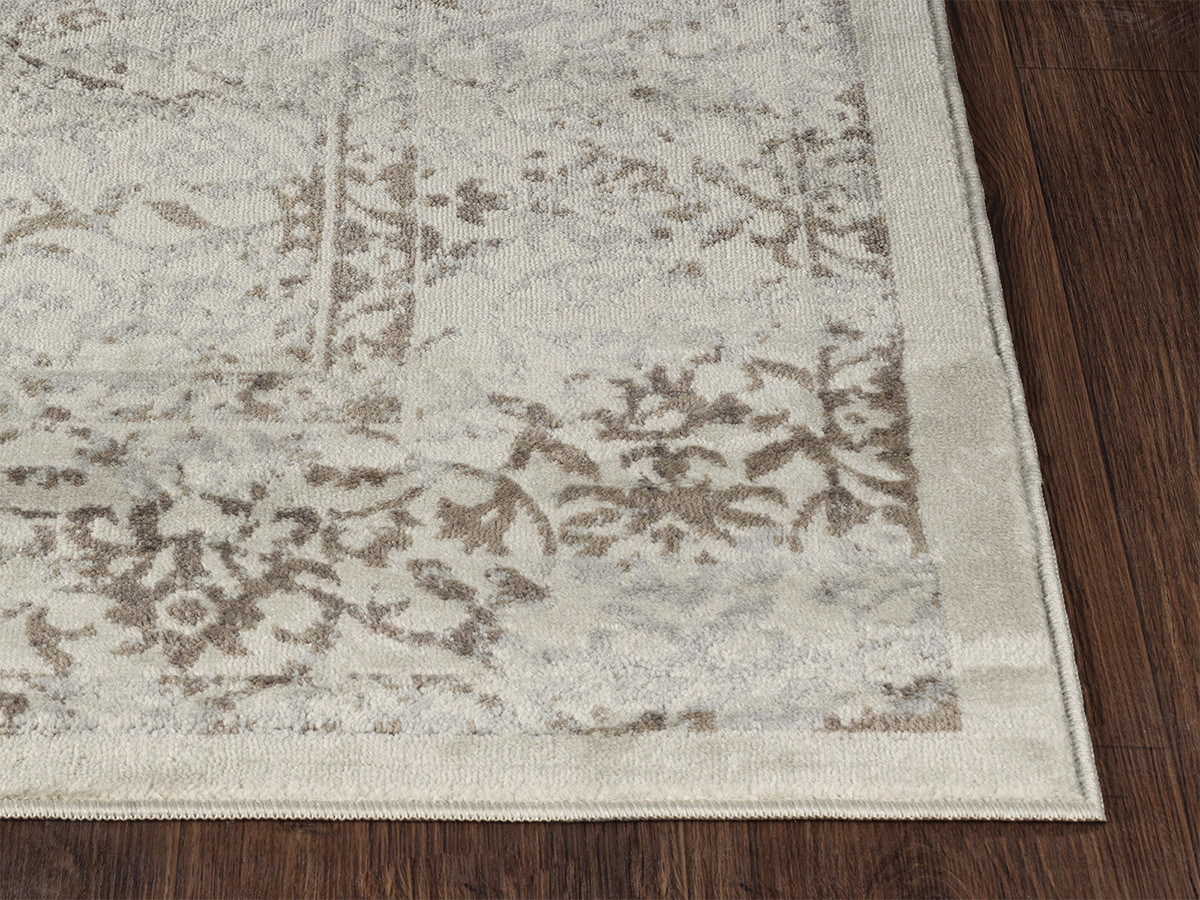 Tapis poils ras HAVEL motif abstrait beige — vue 4