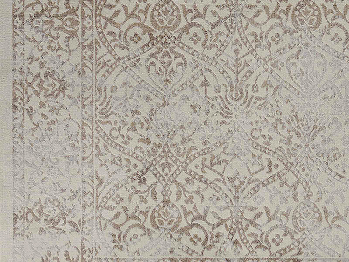 Tapis poils ras HAVEL motif abstrait beige — vue 5