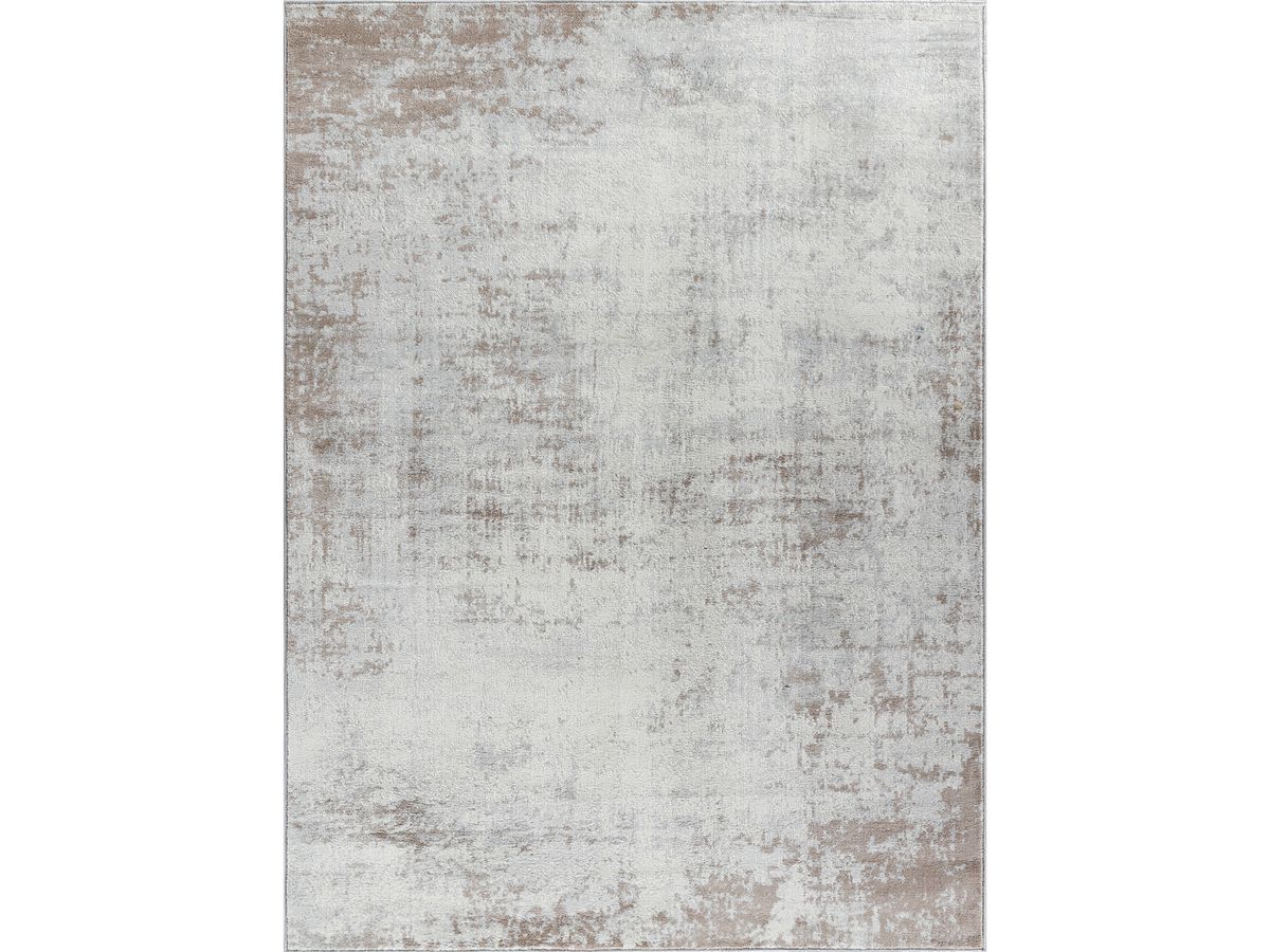 Tapis poils ras NOLWEN motif abstrait beige — vue 3
