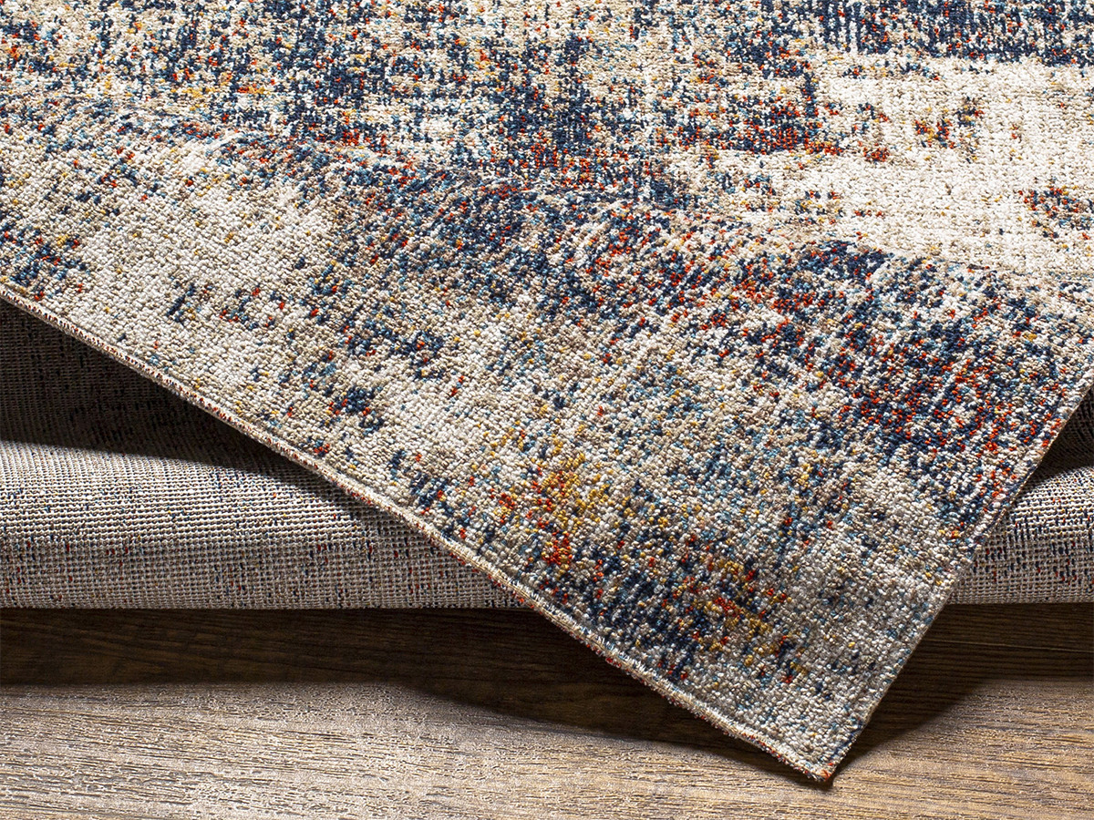 Tapis de couloir poils ras MILLY motif abstrait beige — vue 6