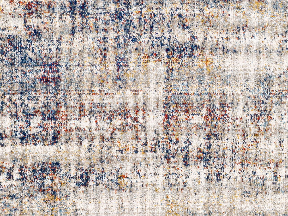 Tapis de couloir poils ras MILLY motif abstrait beige — vue 4