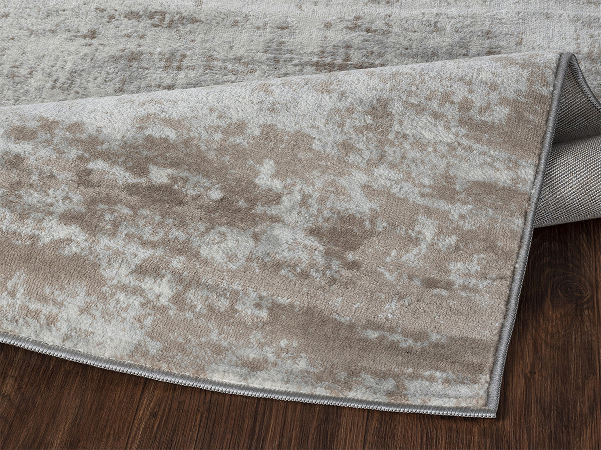 Tapis poils ras NOLWEN motif abstrait beige — vue 6