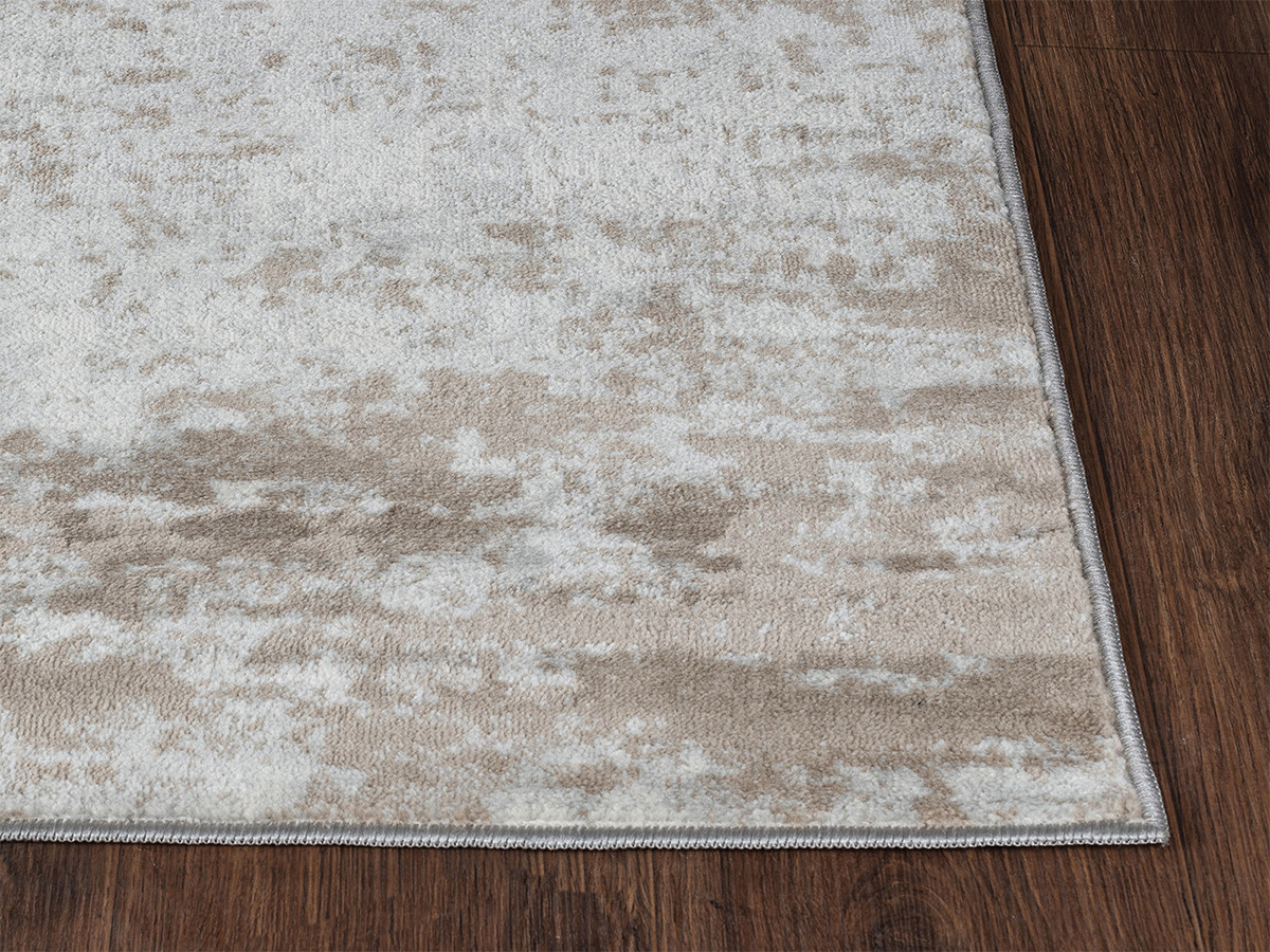 Tapis poils ras NOLWEN motif abstrait beige — vue 4