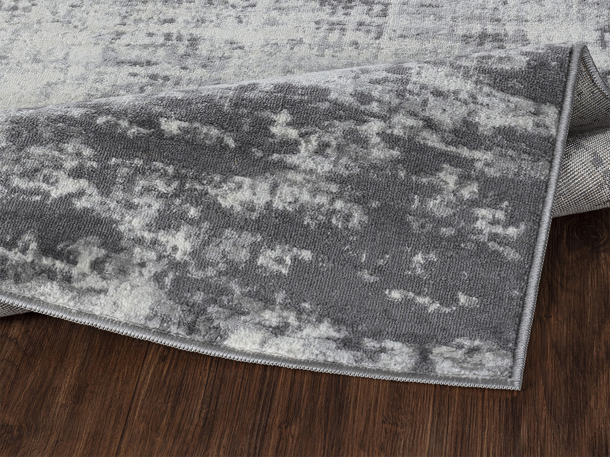 Tapis poils ras NOLWEN motif abstrait gris — vue 6