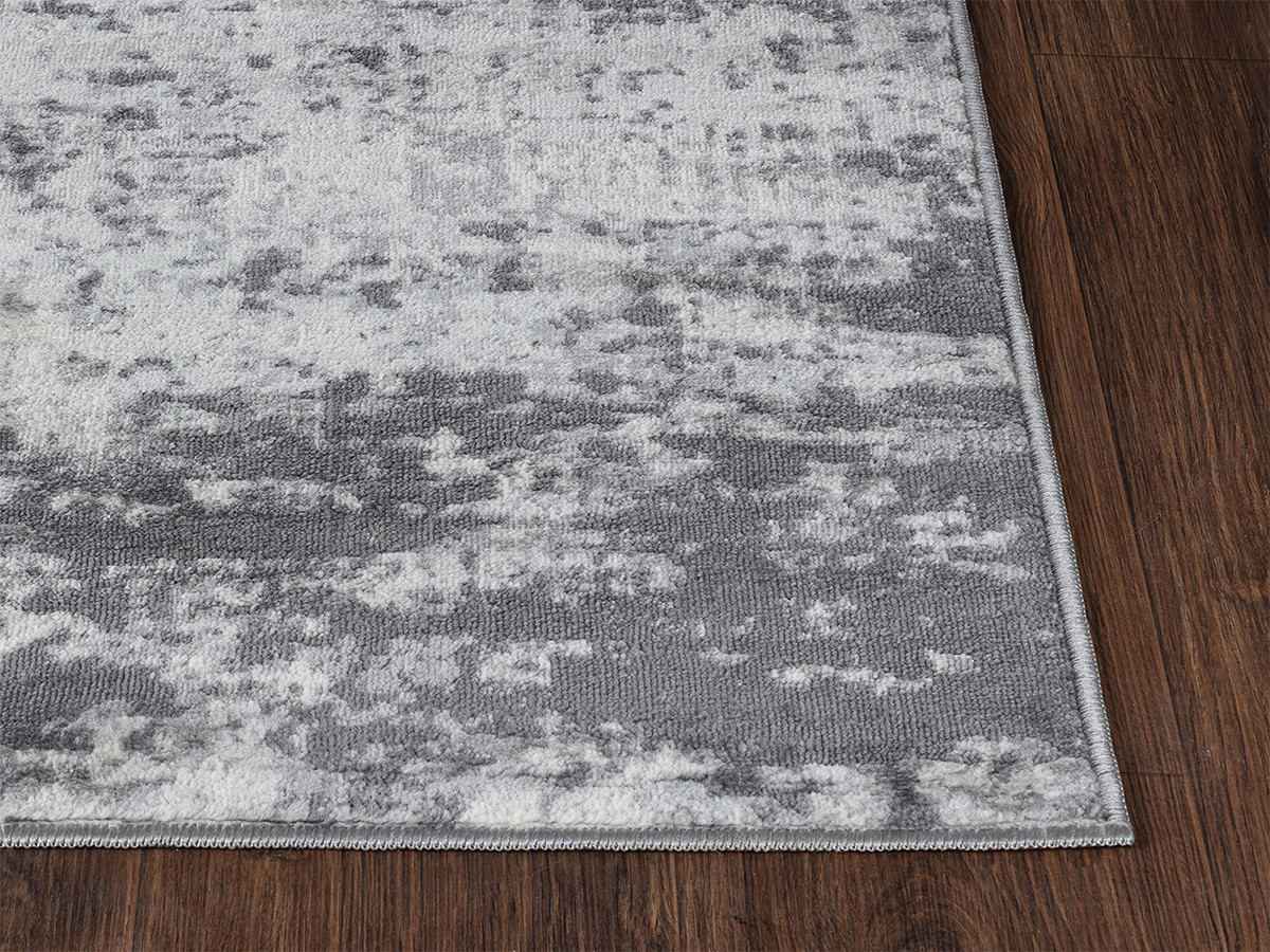 Tapis poils ras NOLWEN motif abstrait gris — vue 4