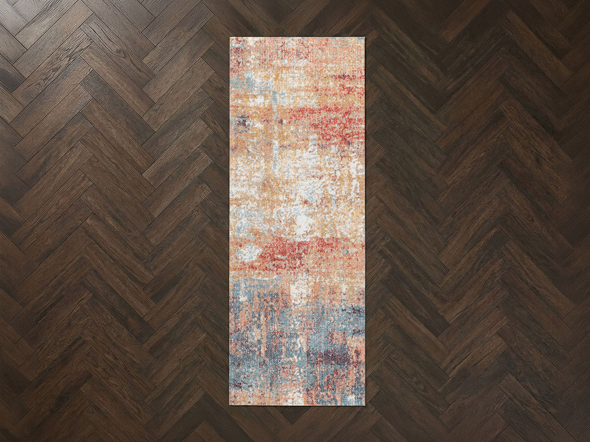 Tapis de couloir poils ras KAIRO motif abstrait Tapis de couloir poils ras KAIRO motif abstrait