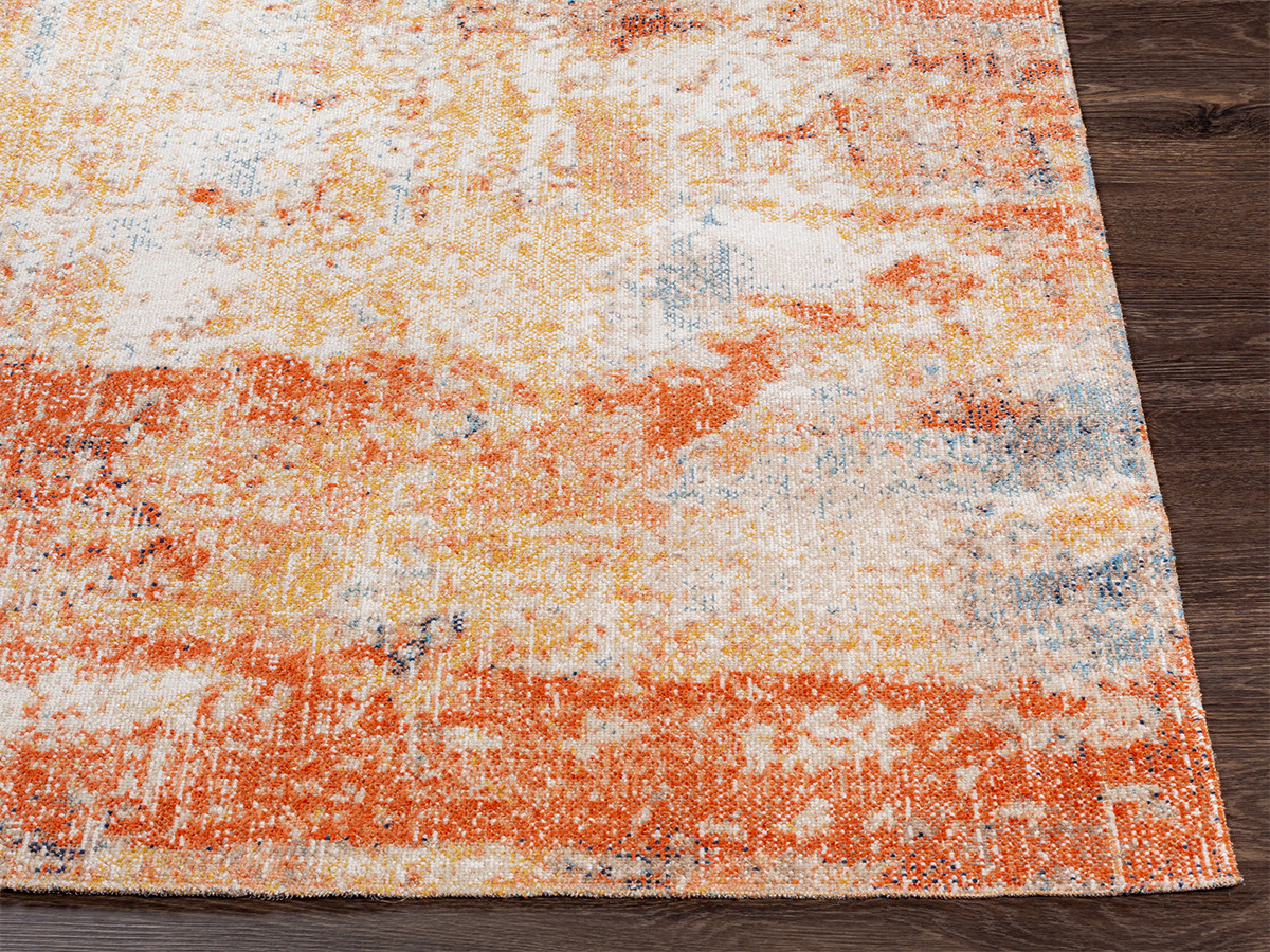 Tapis poils ras KAIRO motif abstrait rouge — vue 6