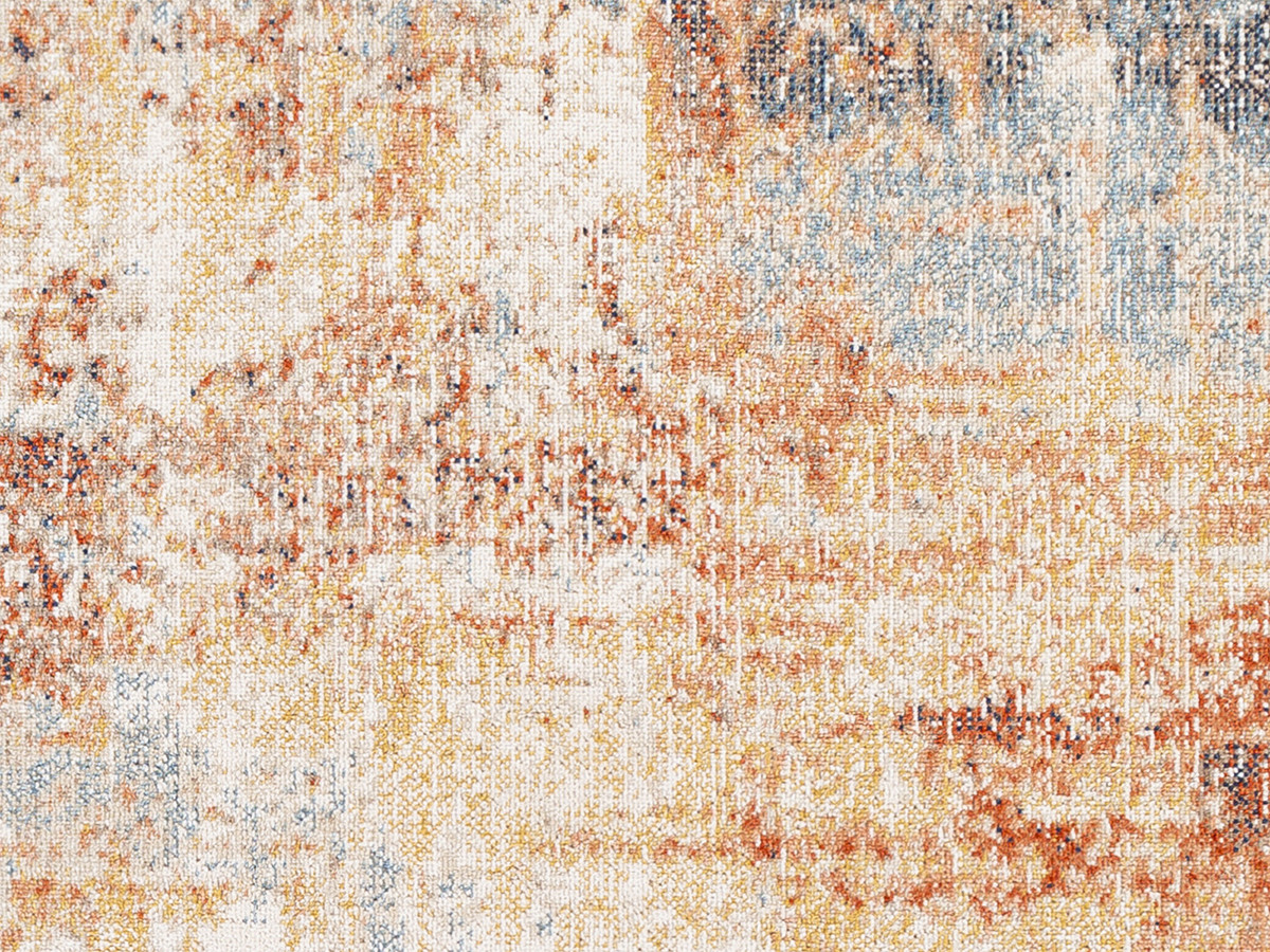 Tapis poils ras KAIRO motif abstrait rouge — vue 4