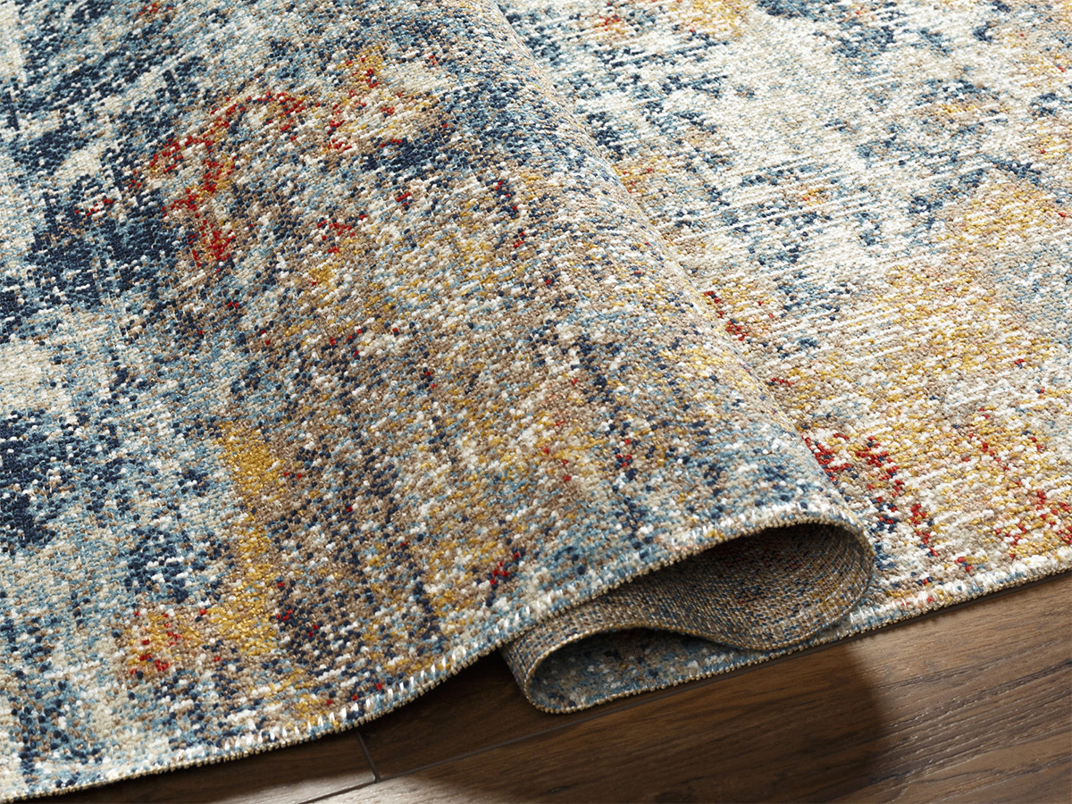 Tapis de couloir poils ras DONA motif abstrait orange — vue 6