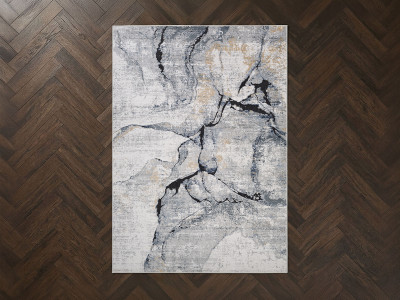 Tapis poils ras ALDA motif abstrait