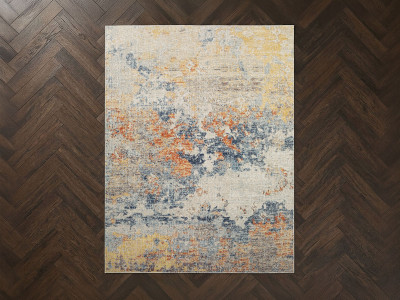 Tapis poils ras DONA motif abstrait