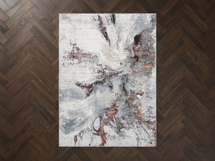 Tapis poils ras ORION motif abstrait