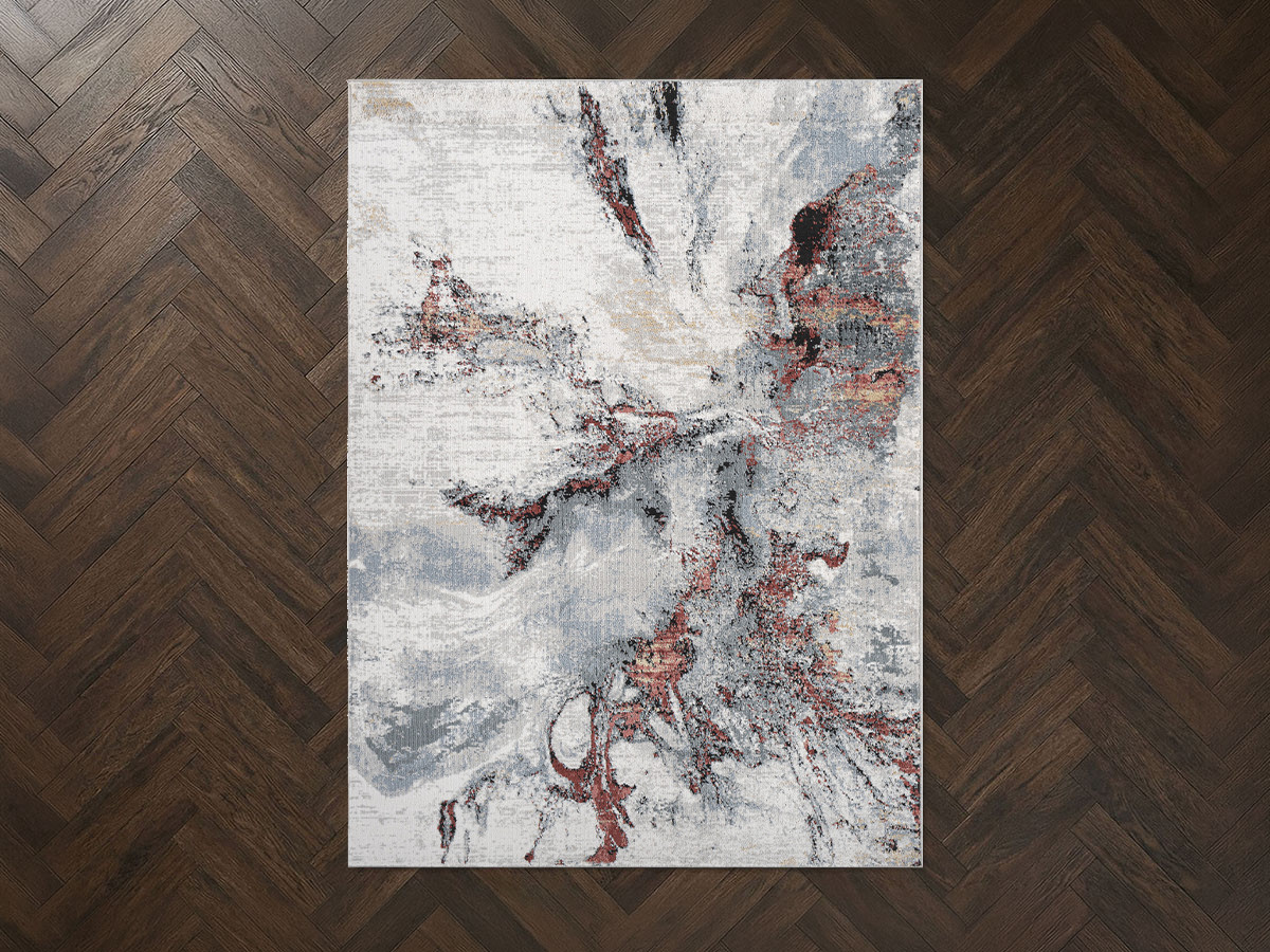 Tapis poils ras ORION motif abstrait