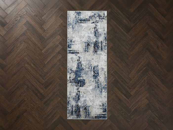 Tapis de couloir poils ras SILAS motif abstrait