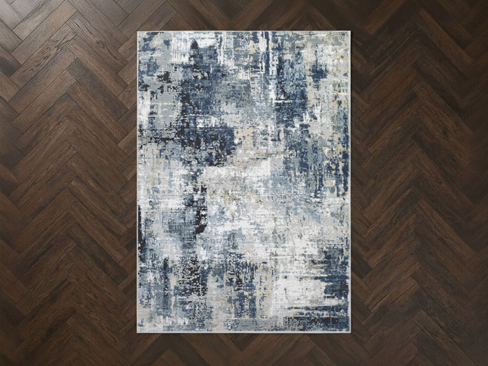 Tapis poils ras SILAS motif abstrait