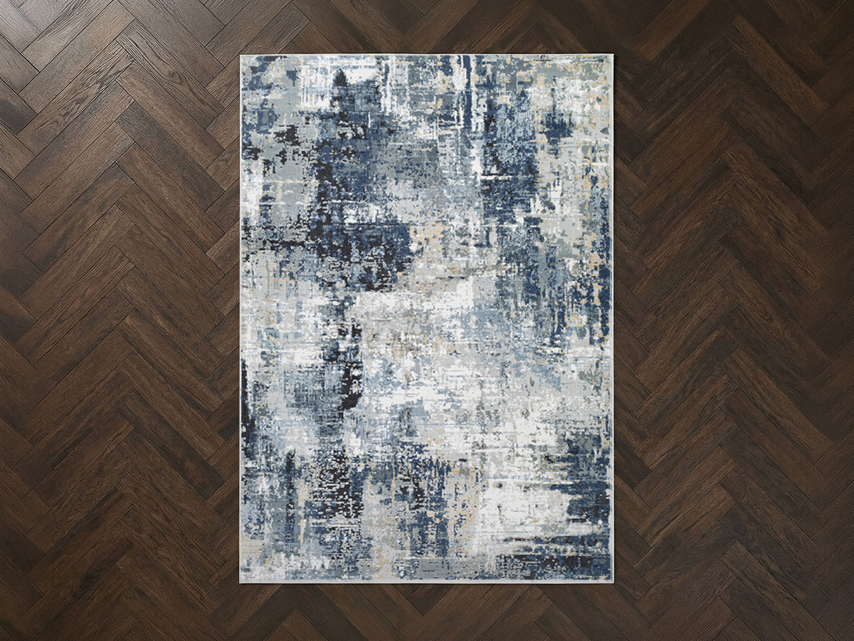 Tapis poils ras SILAS motif abstrait