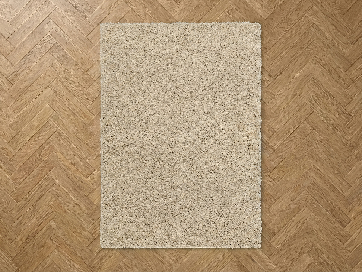 Tapis poils longs DULY uni beige — vue 4