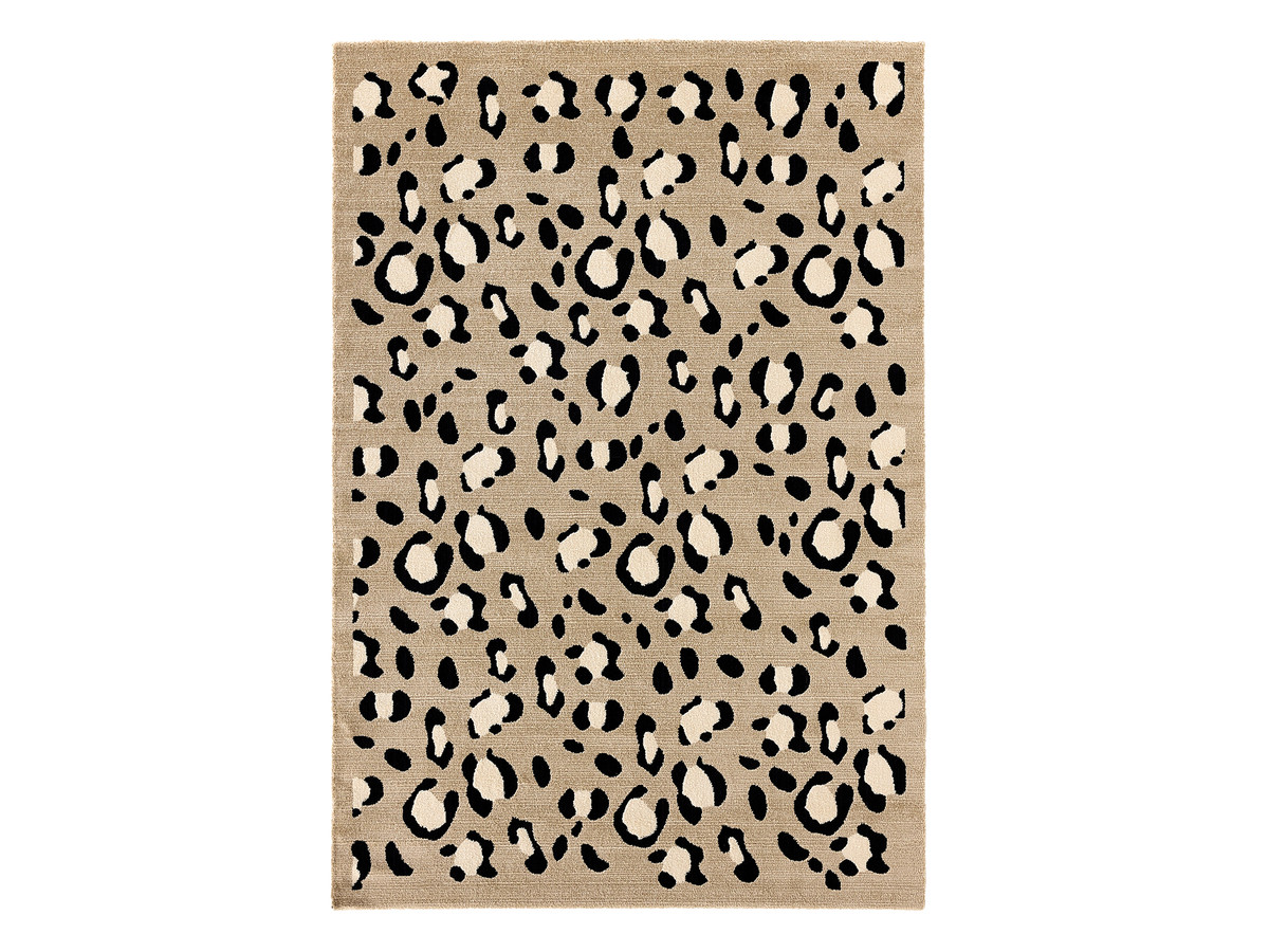 cheetah laagpolig vloerkleed met luipaardprint gekleurd beige