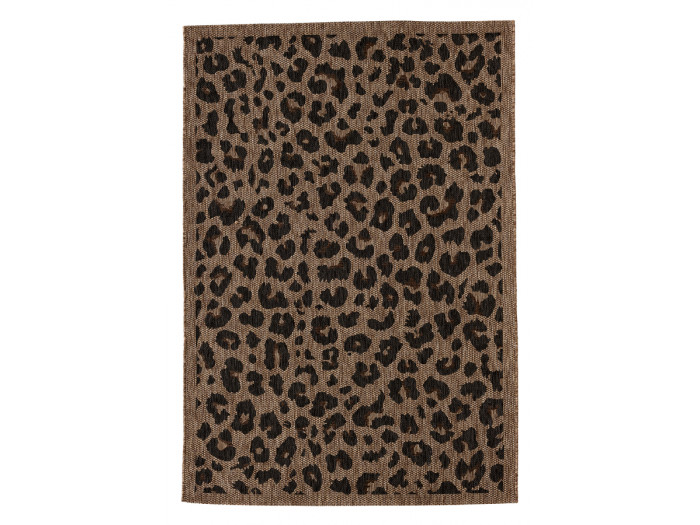 Tapis tissé FAUVE motif léopard