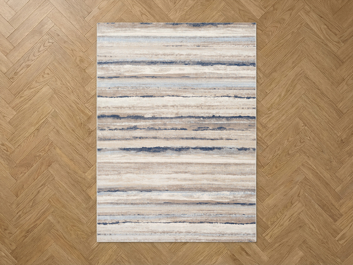 Tapis poils ras SARIK motif abstrait multicolore