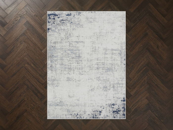 Tapis poils ras LERA motif vintage