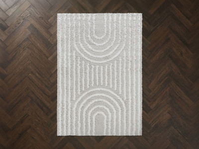 Tapis poils longs KIMU motif abstrait