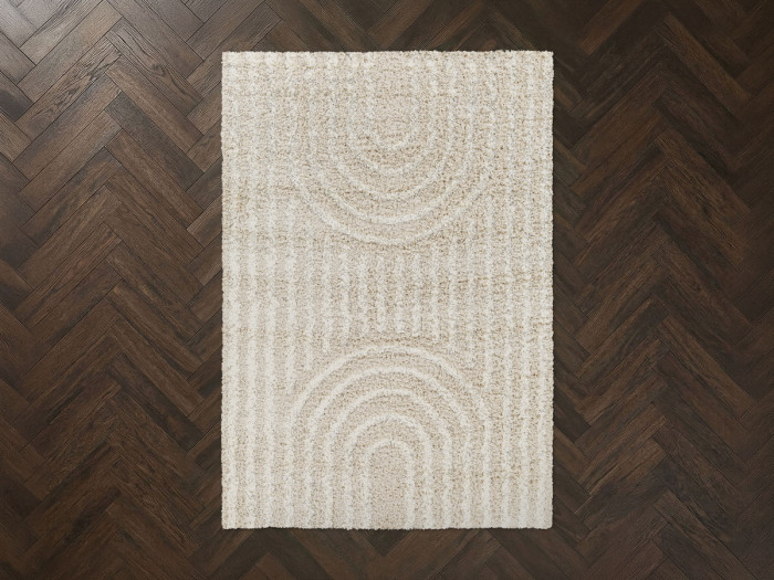 Tapis poils longs KIMU motif abstrait