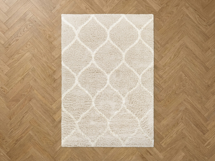 Tapis poils longs ALMI motif abstrait