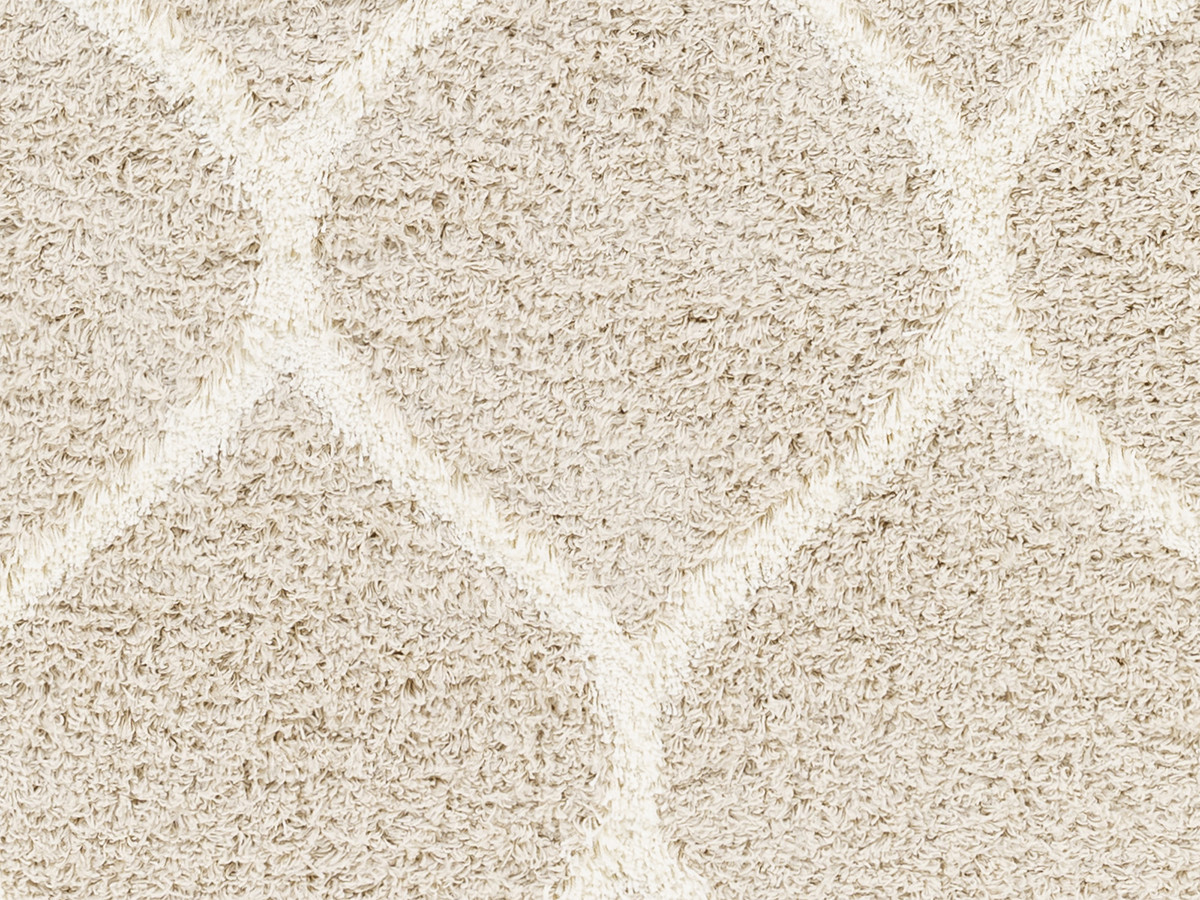 Tapis poils longs ALMI motif abstrait beige — vue 4